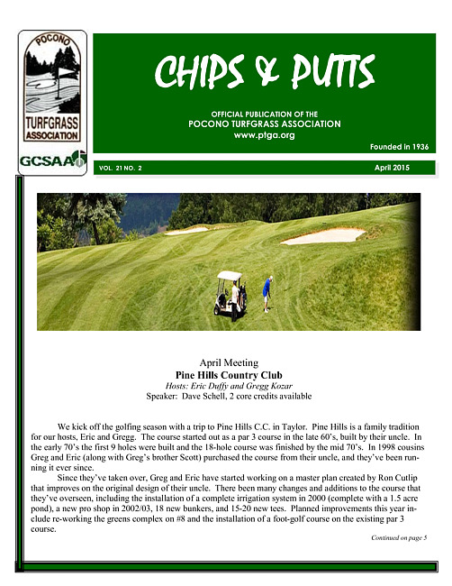 Chips & putts. Vol. 21 no. 2 (2015 April)