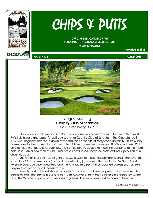 Chips & Putts. Vol. 21 no. 6 (2015 August)