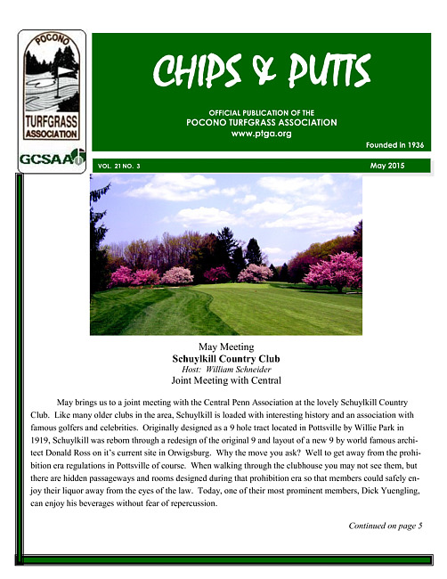 Chips & putts. Vol. 21 no. 3 (2015 May)