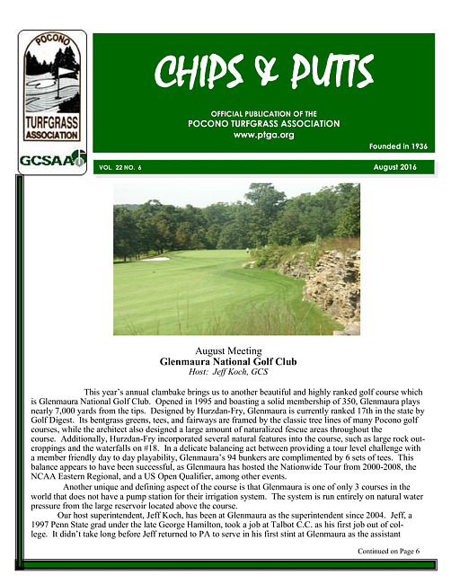 Chips & Putts. Vol. 22 no. 6 (2016 August)