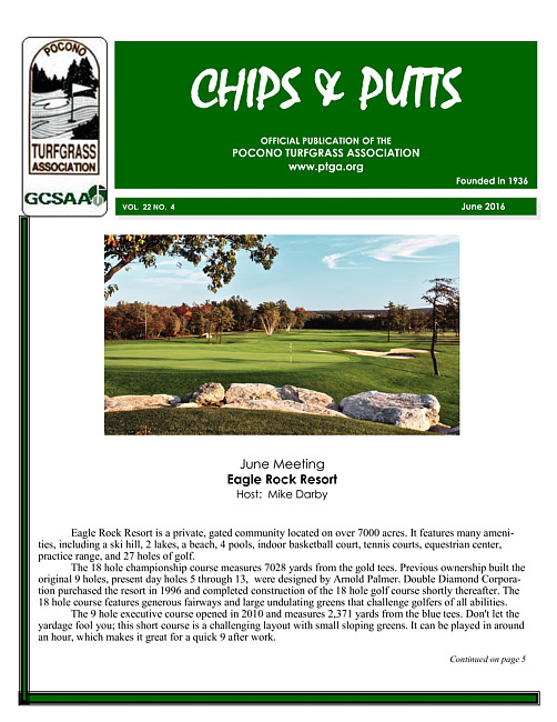 Chips & putts. Vol. 22 no. 4 (2016 June)