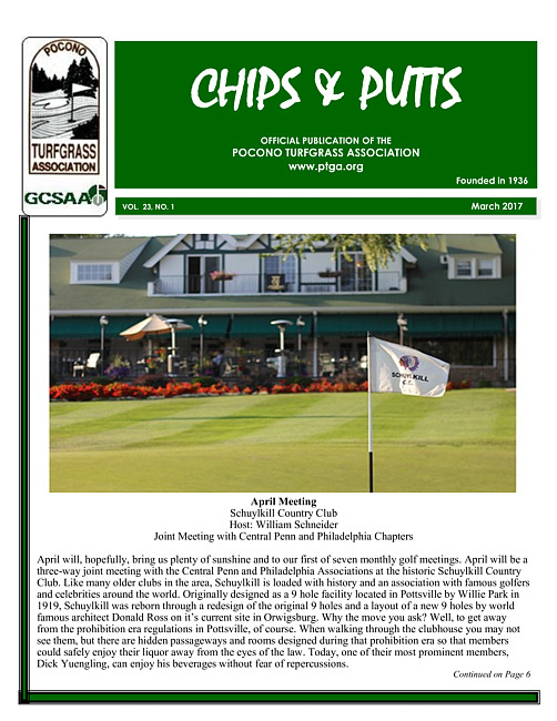 Chips & putts. Vol. 23 no. 1 (2017 March)