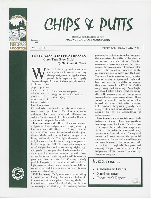 Chips & putts. Vol. 4 no. 9 (1998 December/1999 January)