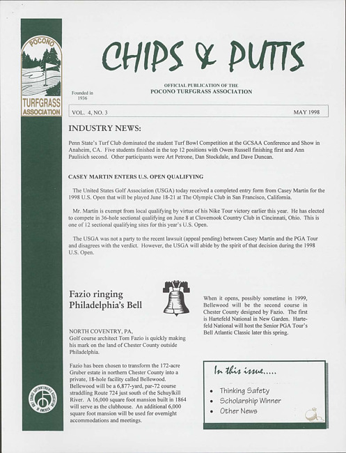 Chips & putts. Vol. 4 no. 3 (1998 May)