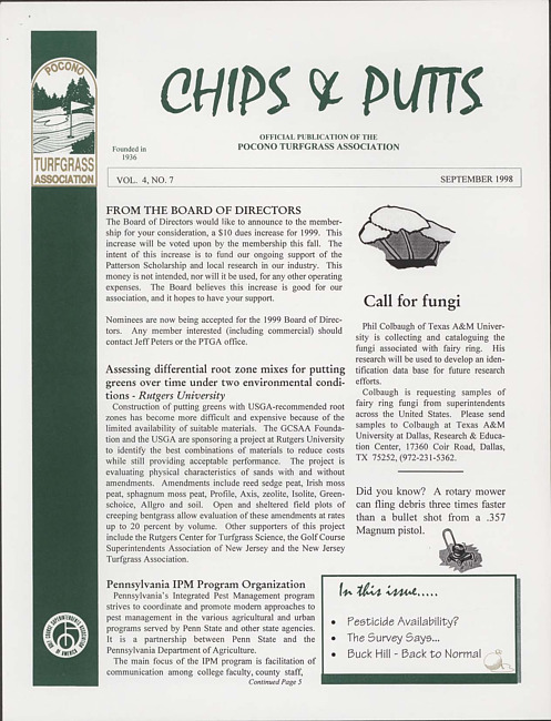 Chips & putts. Vol. 4 no. 7 (1998 September)