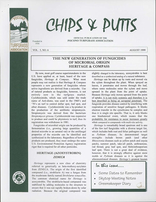 Chips & putts. Vol. 5 no. 6 (1999 August)