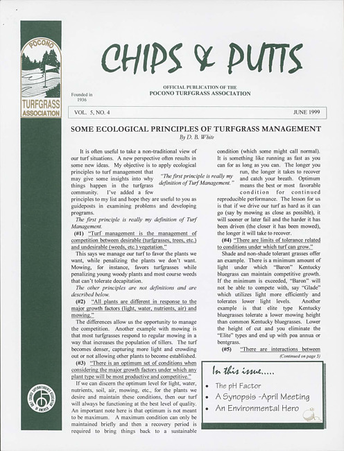 Chips & putts. Vol. 5 no. 4 (1999 June)