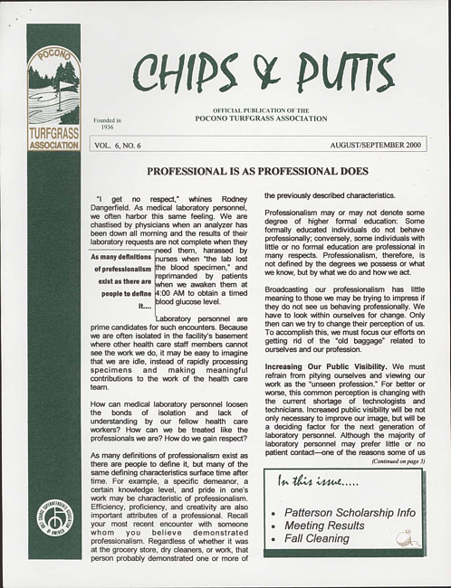 Chips & putts. Vol. 6 no. 6 (2000 August/September)