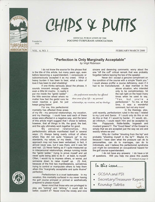 Chips & putts. Vol. 6 no. 1 (2000 February/March)