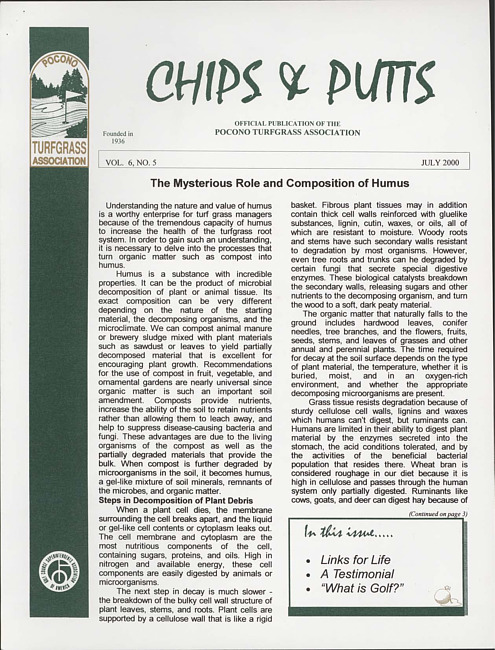 Chips & putts. Vol. 6 no. 5 (2000 July)