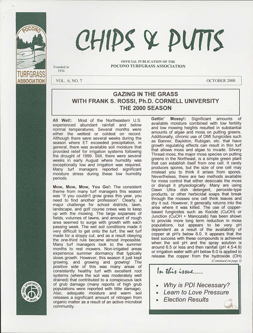 Chips & putts. Vol. 6 no. 7 (2000 October)