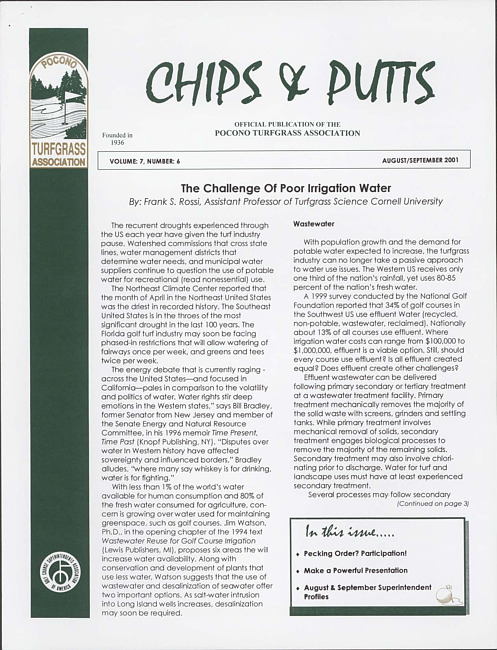 Chips & putts. Vol. 7 no. 6 (2001 August/September)