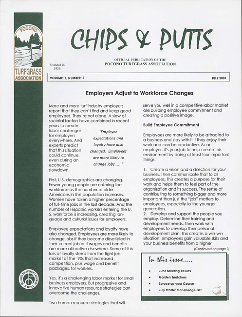 Chips & putts. Vol. 7 no. 5 (2001 July)
