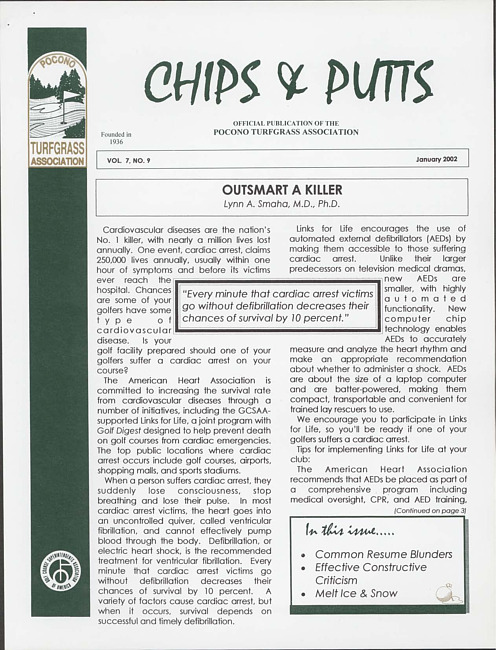 Chips & putts. Vol. 7 no. 9 (2002 January)