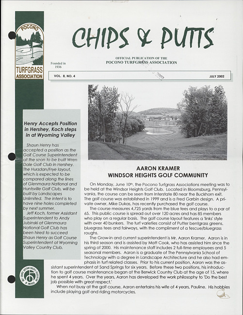 Chips & putts. Vol. 8 no. 4 (2002 July)