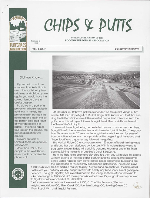 Chips & putts. Vol. 8 no. 7 (2002 October/November)