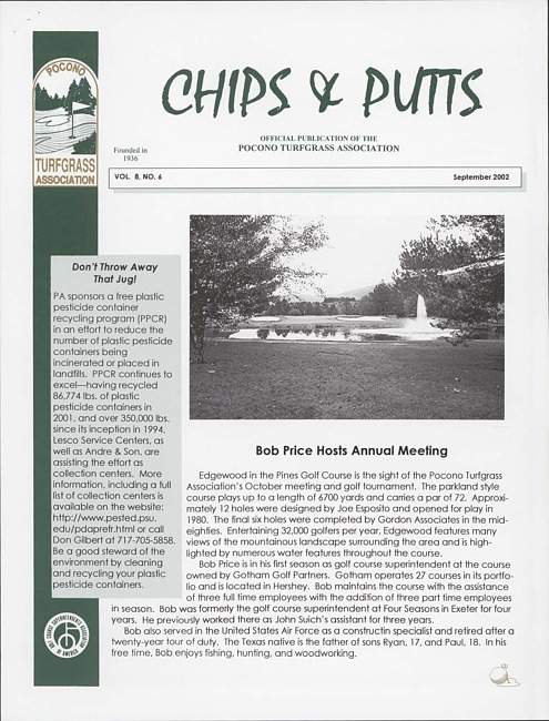 Chips & putts. Vol. 8 no. 6 (2002 September)