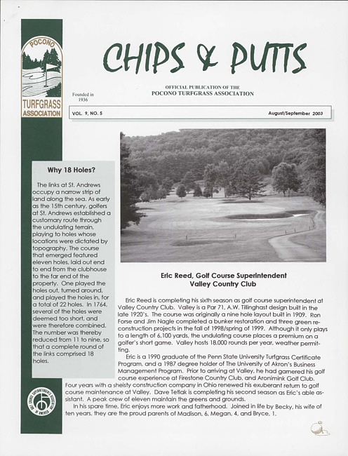 Chips & putts. Vol. 9 no. 5 (2003 August/September)