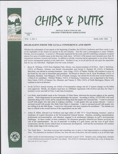 Chips & putts. Vol. 2 no. 2 (1996 March/April)