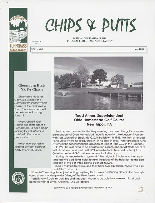 Chips & putts. Vol. 9 no. 2 (2003 May)