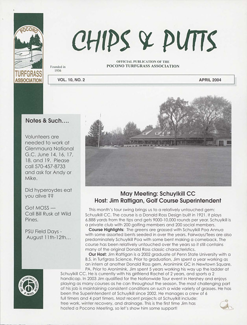 Chips & putts. Vol. 10 no. 2 (2004 April)
