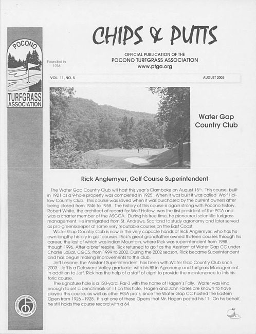 Chips & putts. Vol. 11 no. 5 (2005 August)