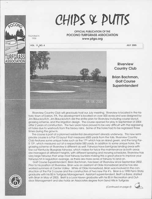 Chips & putts. Vol. 11 no. 4 (2005 July)