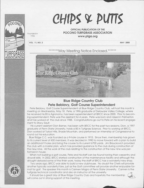 Chips & putts. Vol. 11 no. 2 (2005 May)