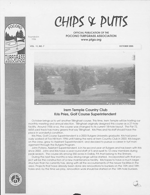 Chips & putts. Vol. 11 no. 7 (2005 October)