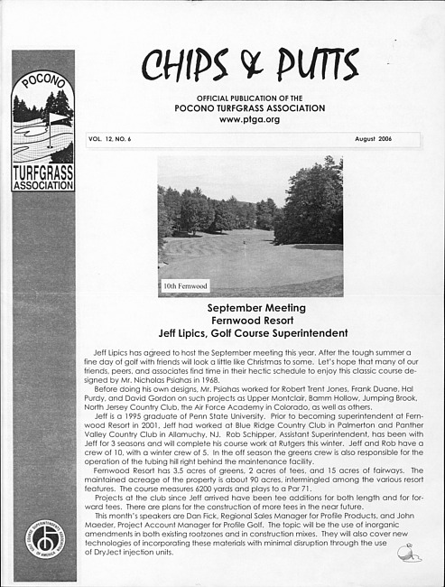 Chips & putts. Vol. 12 no. 6 (2006 August)