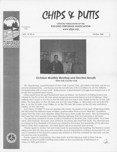 Chips & putts. Vol. 12 no. 8 (2006 October/November)