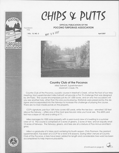 Chips & putts. Vol. 13 no. 2 (2007 April)