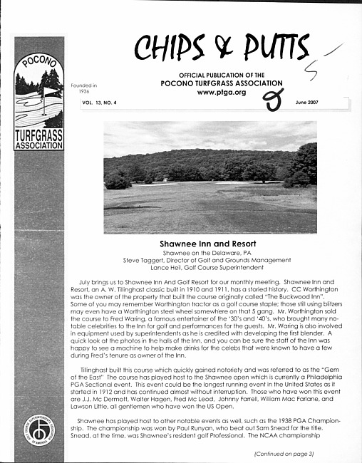Chips & putts. Vol. 13 no. 4 (2007 June)