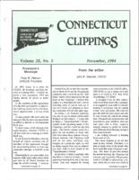 Connecticut clippings. Vol. 27 no. 5 (1994 November)