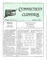 Connecticut clippings. Vol. 29 no. 4 (1996 October)
