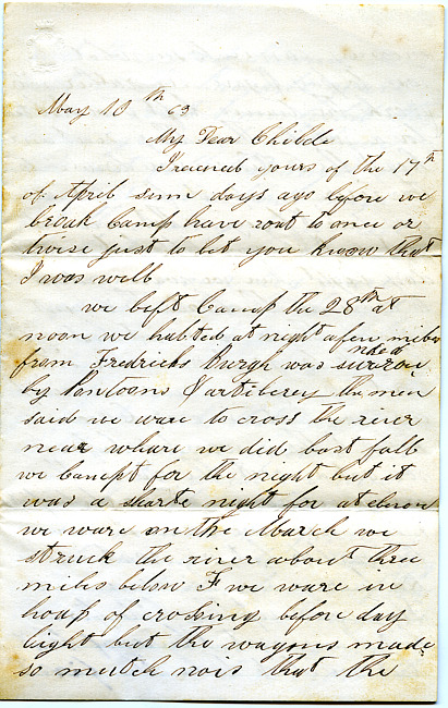 Abel Peck Letter : May 10, 1863