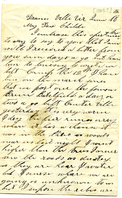 Abel Peck Letter : June 18, 1863