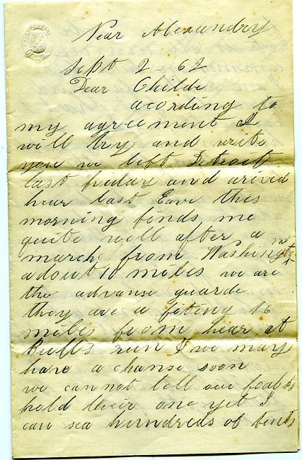 Abel Peck Letter : September 2, 1862