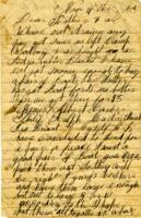 Albert W Barber Letter : November 4 1862(?)