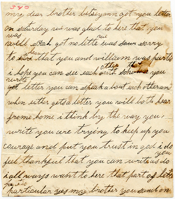 Charlotte Noddins Letter : Date Unknown