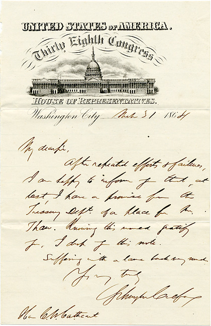 Cathcart Letter : March 31, 1864
