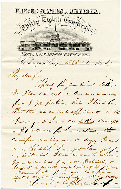 Cathcart Letter : April 21, 1864