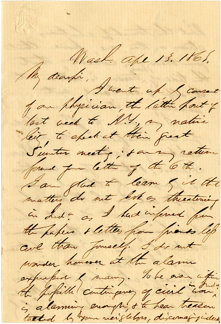 Cathcart Letter : April 13, 1863