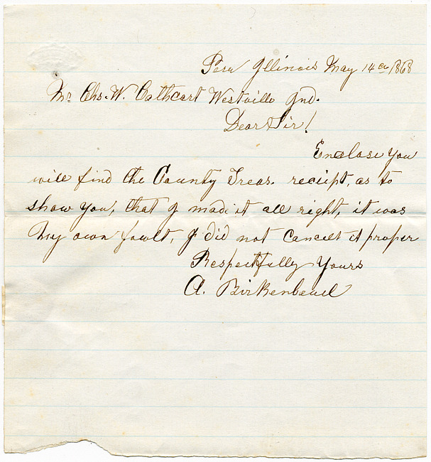 Cathcart Letter : May 14, 1868