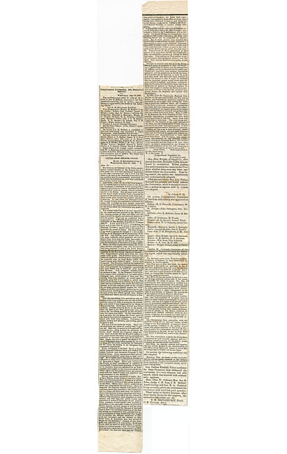 Cathcart Newspaper Clippings, 1865-68 : "Congressional Convention, 9th District of Indiana," July 10, 1866