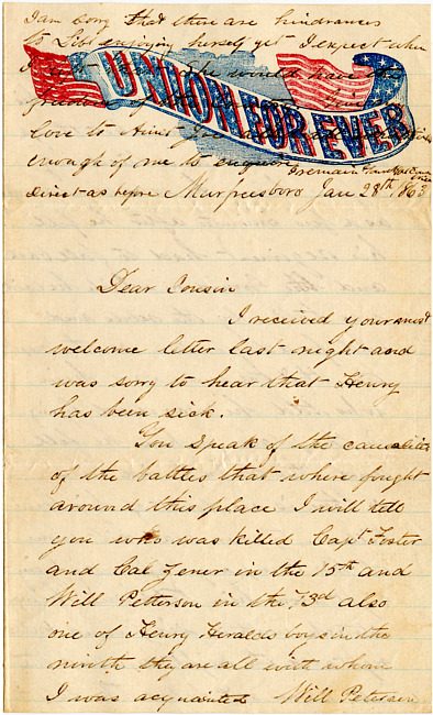 Cathcart Letter : January 28, 1863