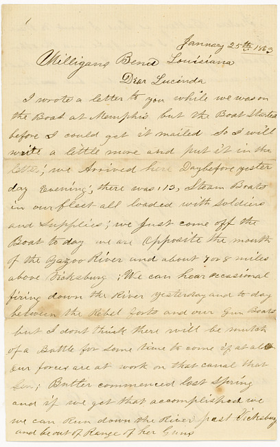 Thomas J. Davis Letter : January 25, 1863