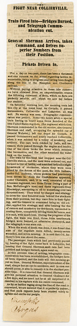 Memphis Argus Newspaper Article : Date Unknown