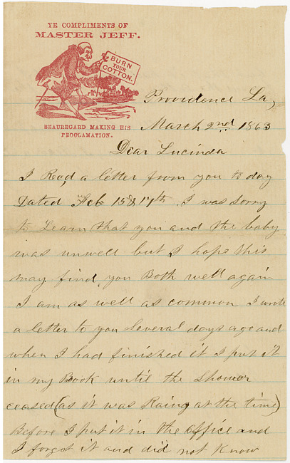 Thomas J. Davis Letter : March 2, 1863