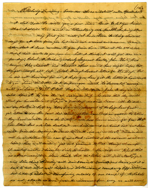 Thomas J. Davis Letter : April 28, 1862